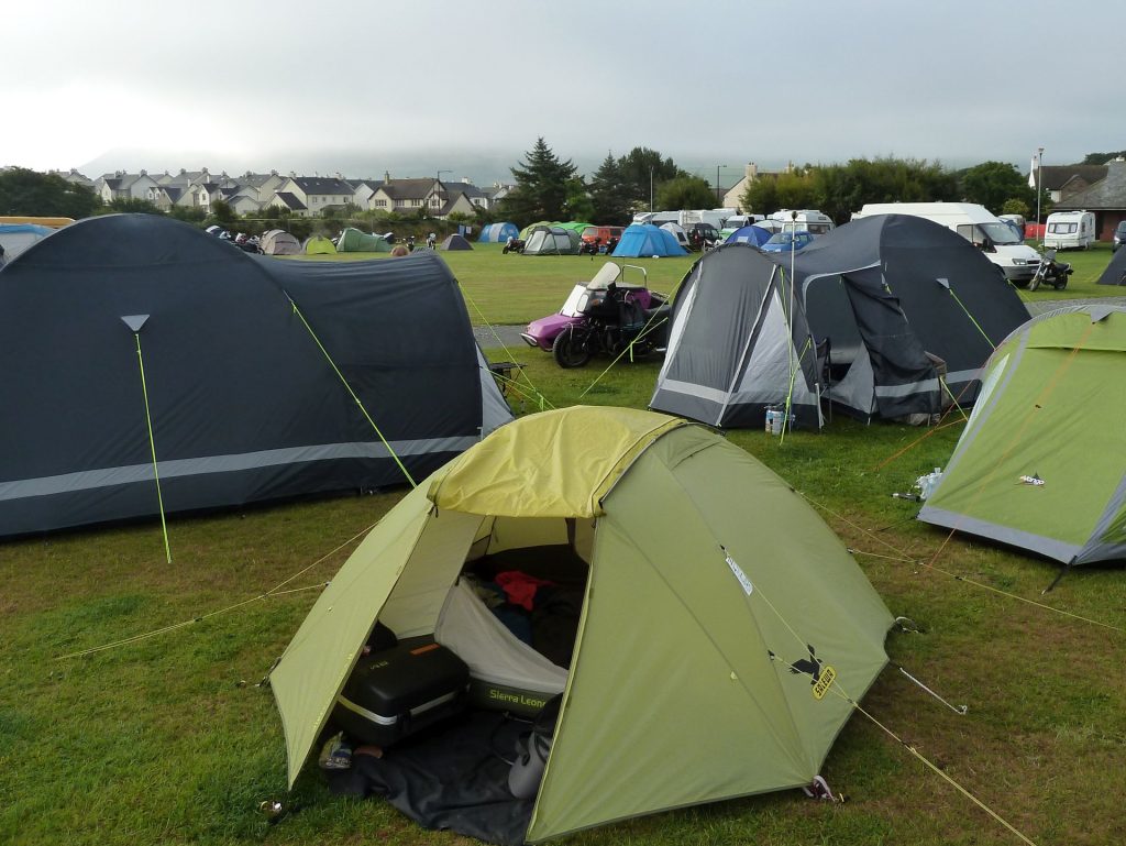 Zeltplatz bei der Tourist Trophy