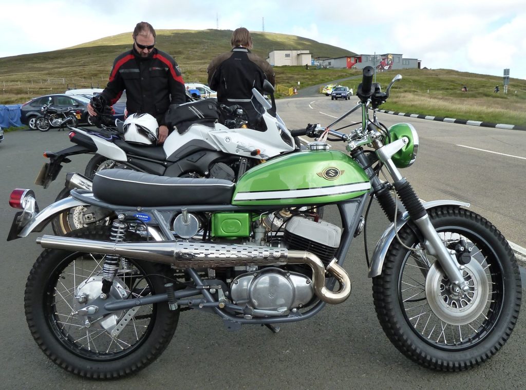 Toller Scrambler auf der Isle of Man