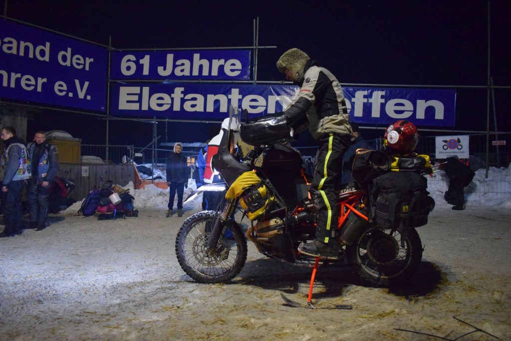 Winterbike mit Kufen fürs Elefantentreffen 2017