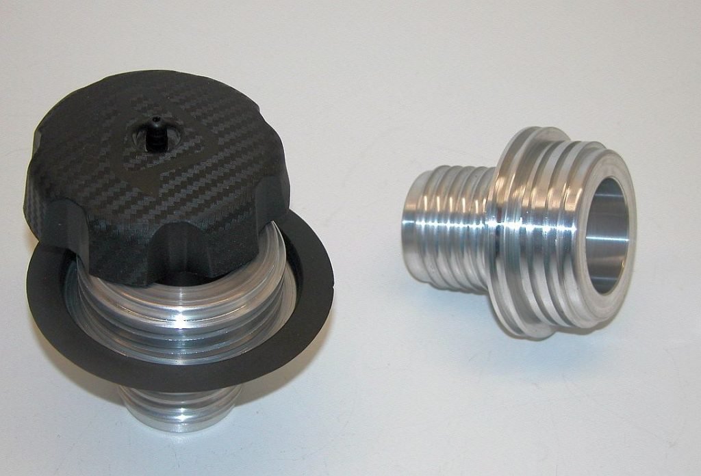 Tankflansch mit Carbonlook Tankdeckel