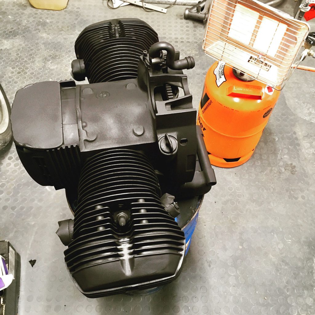 Lackierter Motorblock für den SWT Umbau Nr. 14