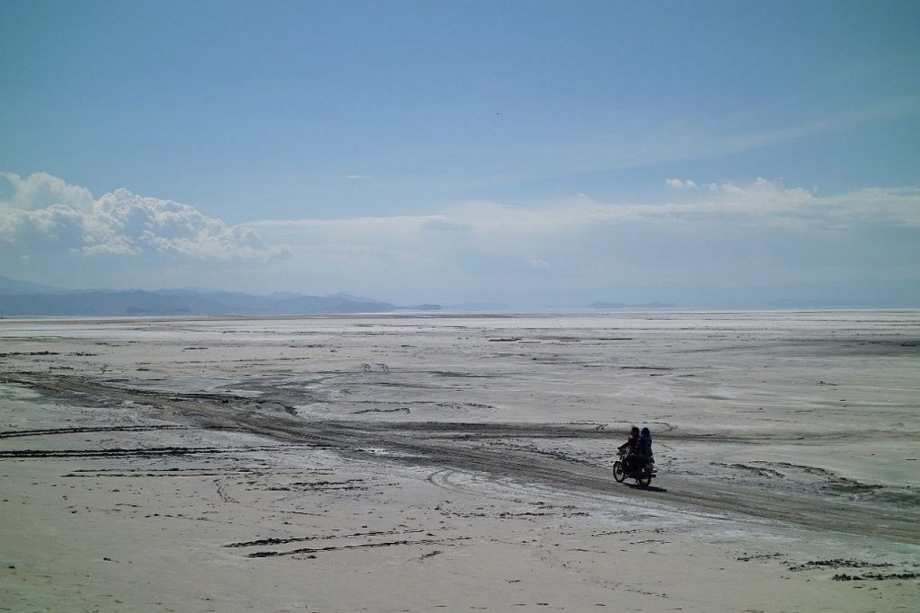 Ein ausgetrockneter See in Iran. Der größte Binnensee des Iran